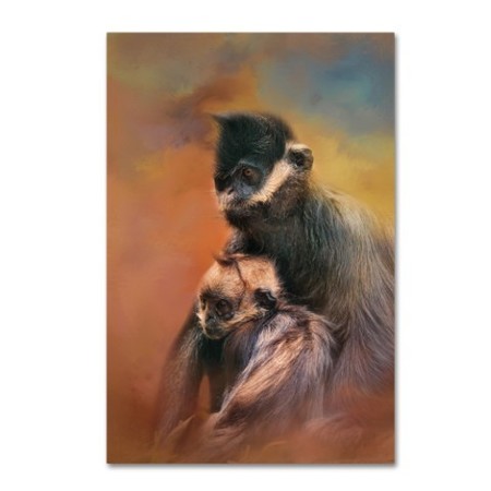 Jai Johnson 'Mom And Baby Francois Langur' Canvas Art,30x47 -  TRADEMARK FINE ART, ALI14888-C3047GG